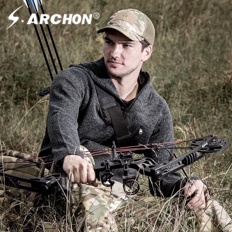 Archon Spring and Autumn Outdoor Sweater Male Cardigan Cardigan Cardigan Warm Jacket Hooded Knitted Shirt Thick Slim