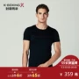 Jinba nam ngắn tay áo T-Shirt Silk Cotton hạt màu rắn mùa hè mới ngắn tay áo bông T-Shirt nam | FTCL2383 áo phông nam tay ngắn cổ trụ