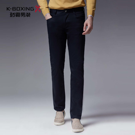劲霸男士裤子新款弹力商务绅士时尚修身版休闲裤简约|BQZL3326