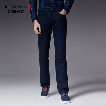 劲霸男装裤子新款男裤合身版商务绅士牛仔裤男休闲|BQRL3554