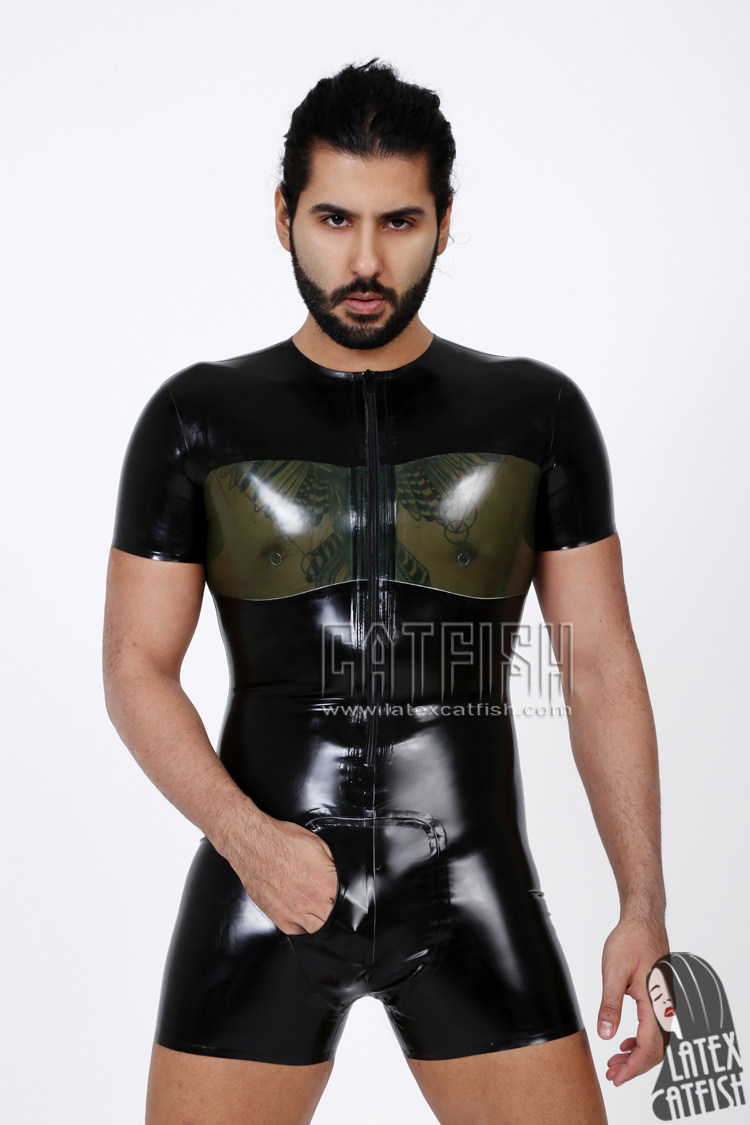 Catfish Latex Clothing Latex Short-to-fit clothing Tight Fit Fitness Clothing