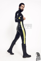 Catfish latex coat latex tights mens tights corset