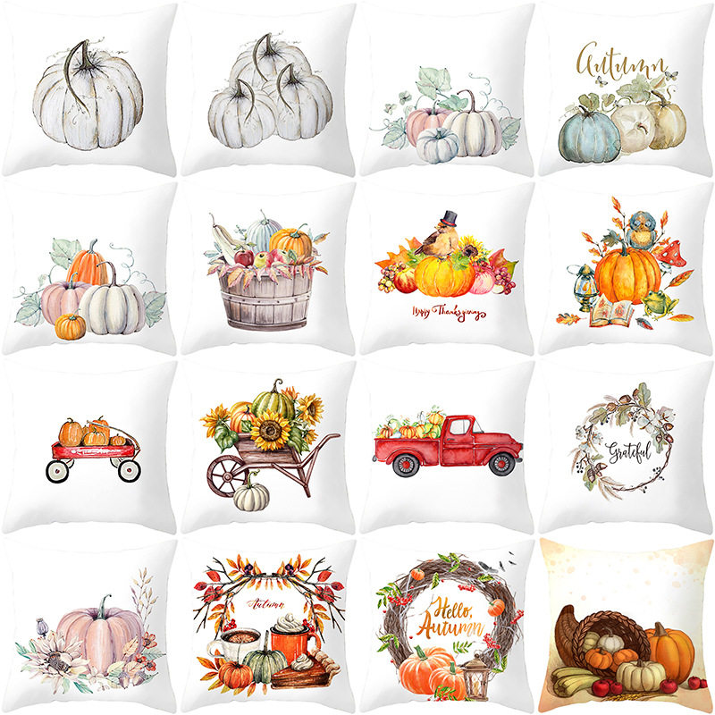 Thanksgiving Day Pumpkin Cushion Cover Printed Pillow case