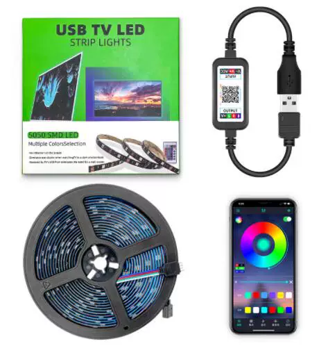 LED-лента свет RGB 5V USB Bluetooth для телевизора, IP65