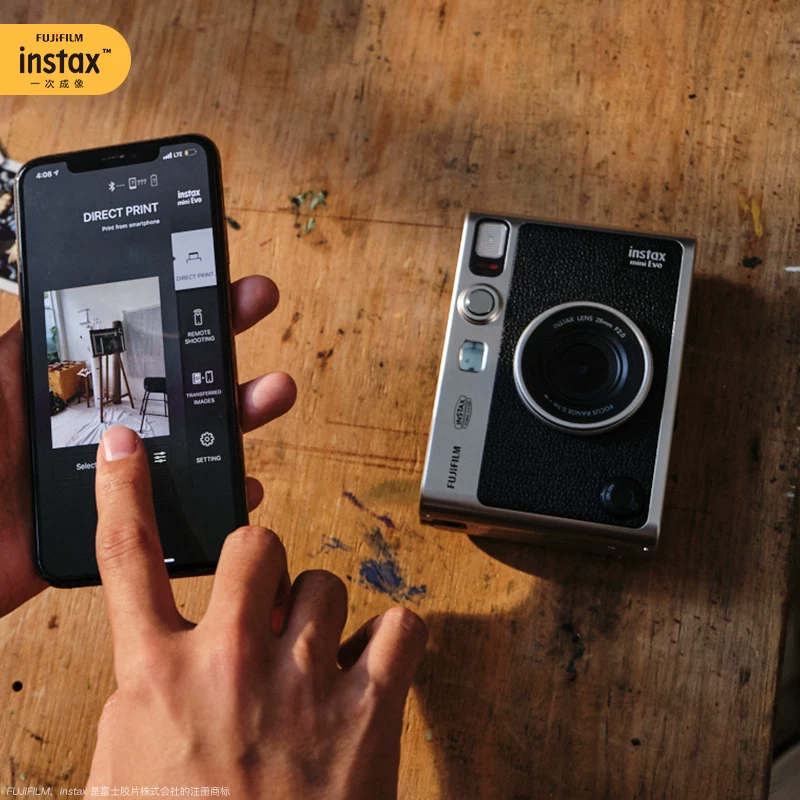 Фудзифильм instax mini Evo мгновенная камера одноразового снимка в стиле ретро цифровой аналог 90 апгрейд