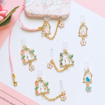 Cute window sill cat cat Apple iphone charging plug Huawei TYPE-C data dust plug Android conjoined earbuds