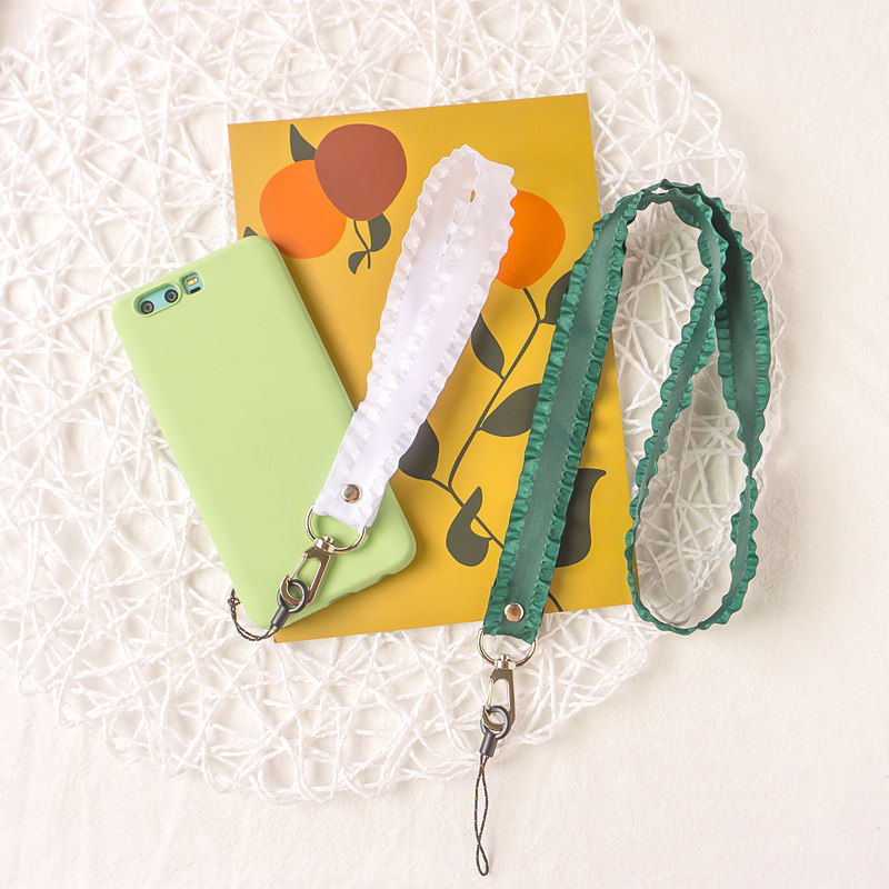 Teenage Girl Lotus Leaf Lace Pendant Mobile Phone Universal Hanging Neck Rope Wrist Rope Korean version Broadband not Le neck Long hanging rope Girl