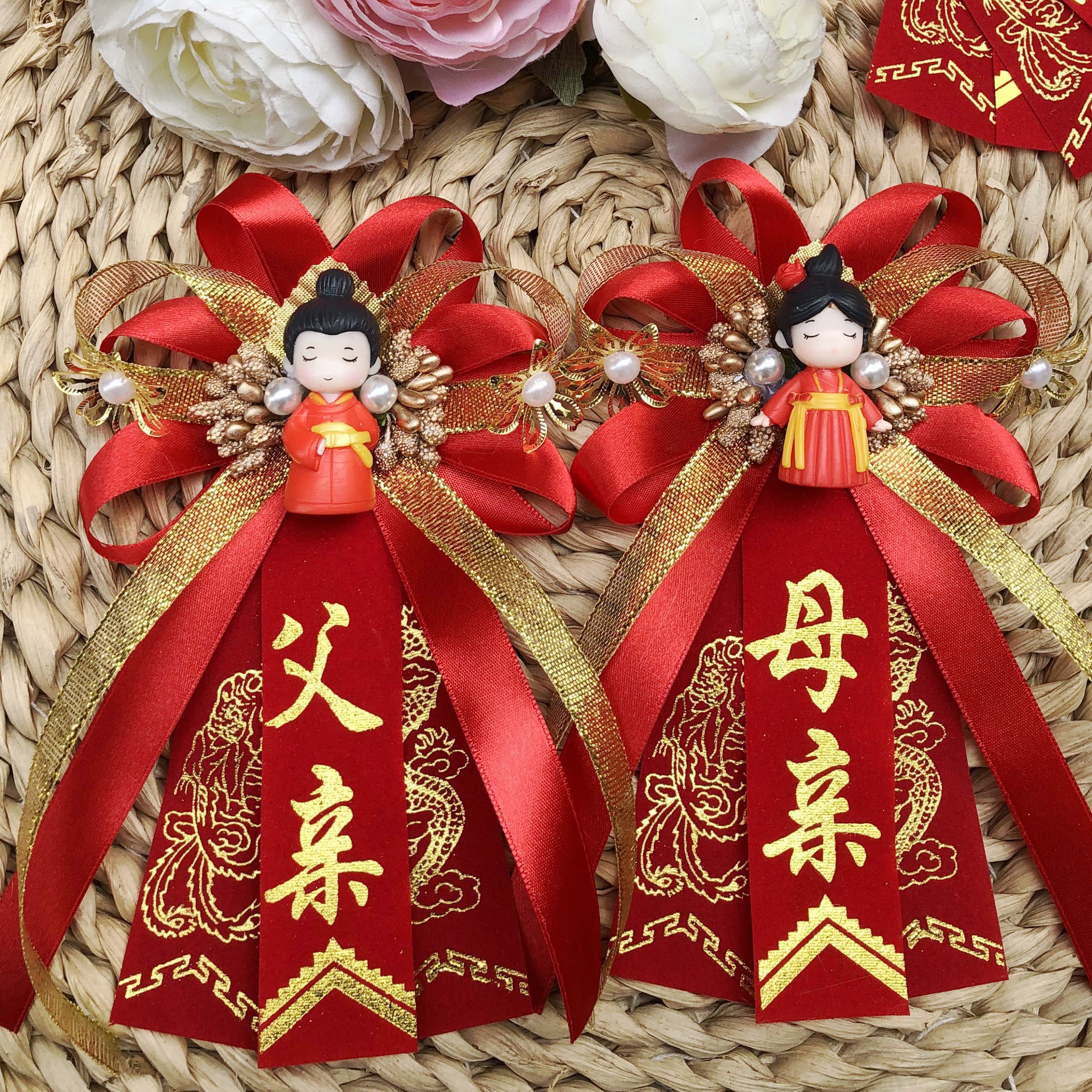 Wedding Chest Flower Paparazzi Father Mother Little Bear Cute Newcomer Upscale Personality Bridesmaid Companion Adorable Wedding Chest Flowers