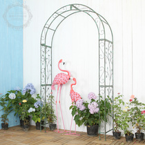 American Country Vintage Wrought Iron Flower Arch Garden Balcony Terrace Courtyard Wedding Plant Moon Season Climbing Frame