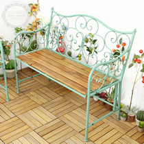 American country retro wrought iron outdoor seat balcony villa garden courtyard kindergarten seat