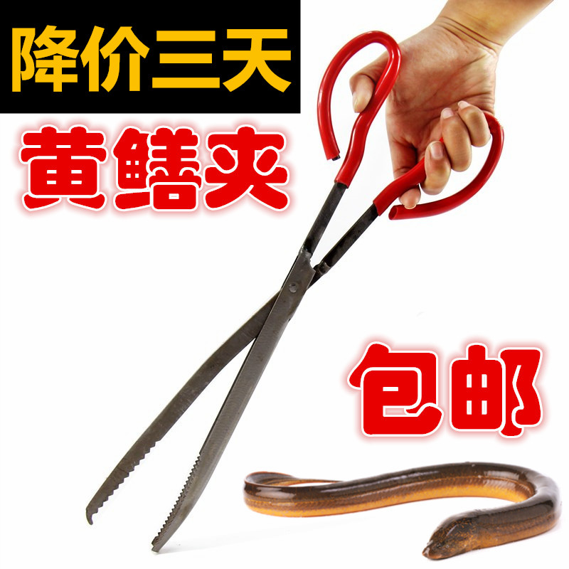 Yellow eel clip catching loach eel tongs catching crab lobster anti-slip special sea catching tool clip thickening anti-shedding artifact