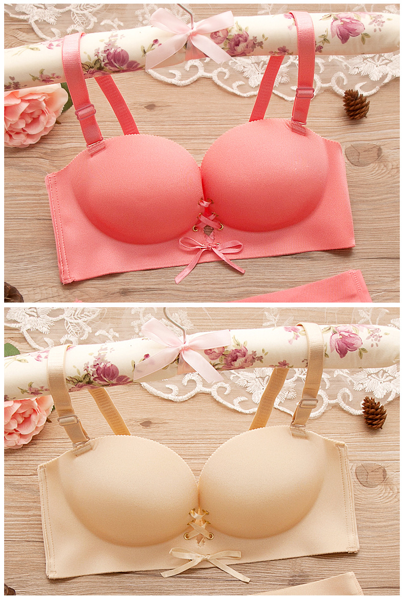 LB một mảnh sâu V tập hợp áo ngực liền mạch gợi cảm điều chỉnh đồ lót áo bra có đệm