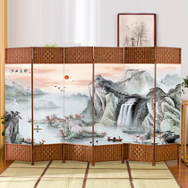 Chinese style screen bedroom shelter partition living room home folding barrier mobile office beauty salon cloth art flat wind