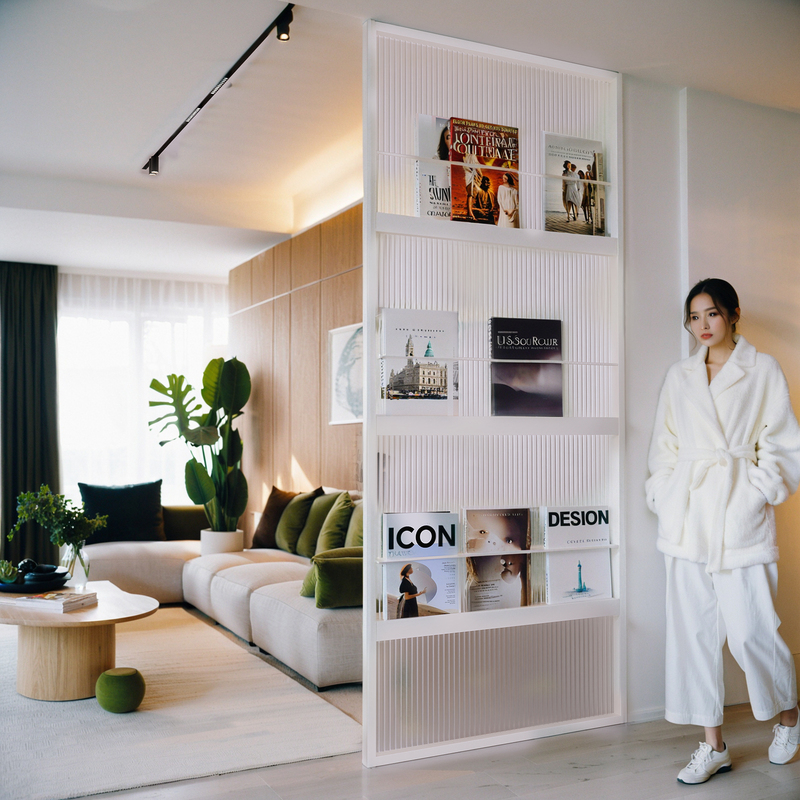 Screen Partition Glass Entryway Iron Art Bookshelf Bathroom Dry Area Bedroom Living Room Magazine Bookshelf Half-Wall Cream Style Screen Partition Glass Entryway Iron Art Bookshelf Bathroom Dry Area Bedroom Living Room Magazine Bookshelf Half-Wall Cream Style