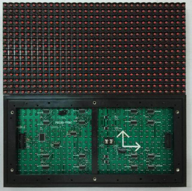 P10 monochrome red in-line lamp LED unit board 701C walking screen HUB12 interface maintenance send pictures to match the board