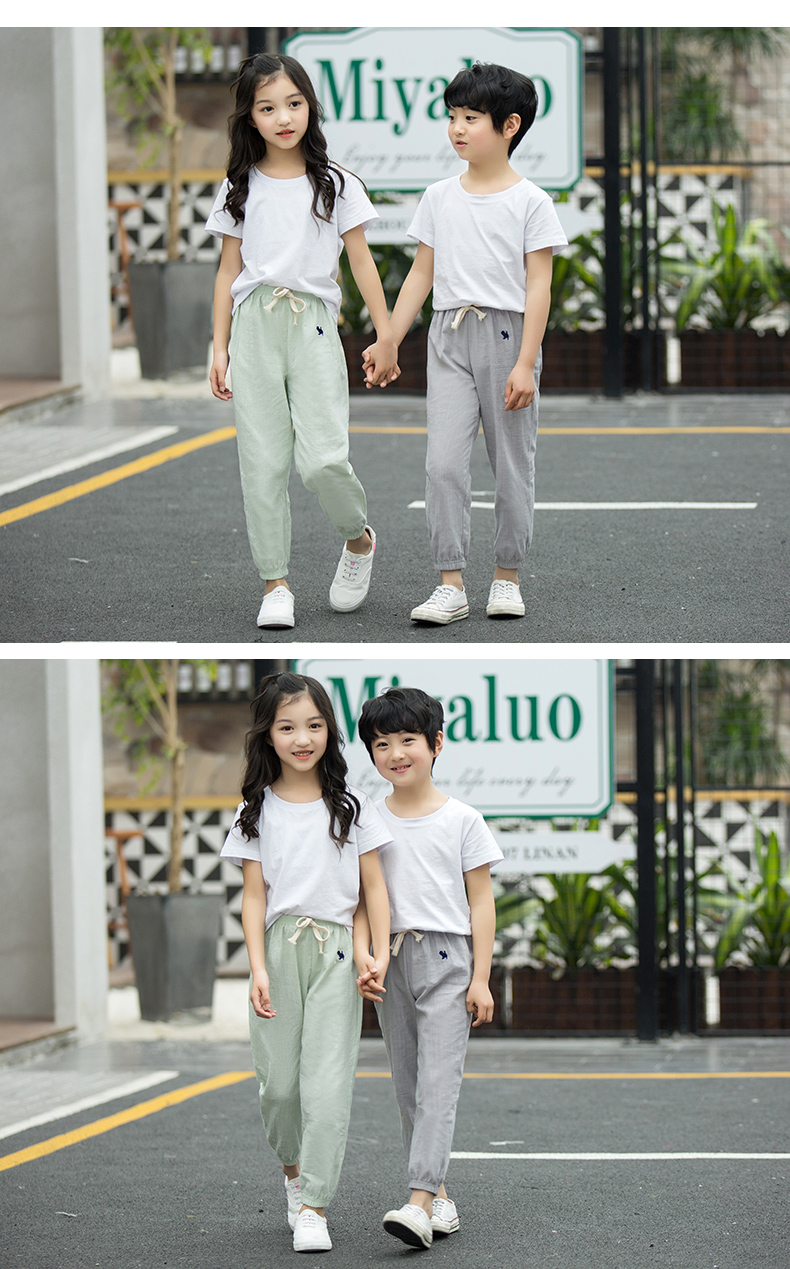 2018 mùa hè mỏng mô hình cô gái lưới chống muỗi bé mùa hè mới bông chàng trai quần đèn lồng quần dài shop thời trang trẻ em