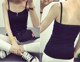 Solid color small camisole women's cotton slim fit versatile 1-2 pieces summer women's student tops bottoming shirt