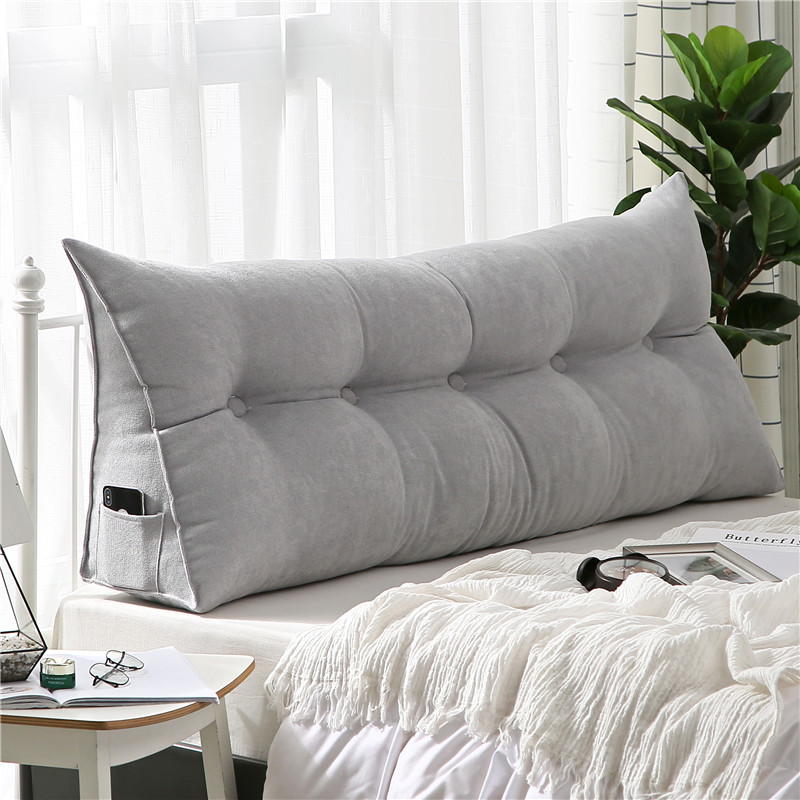 Simple bedside cushion triangular double sofa large backrest tatami bed soft bag bed pillow removable and washable bed