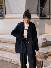 пляжная шляпа lecea alice小西装外套女2023春季新款韩版休闲chic西服套装女