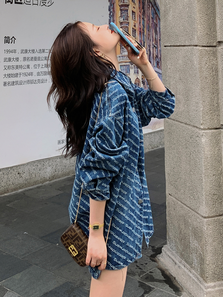 Lecea Alice Shirt Design Feeling Small Jacks 2023 New Han Edition Han Cowboy Cowboy Cover Woman