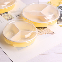 Disposable mousse fruit fishing packaging box salad box transparent plastic packing box fresh fruit cutting box platter
