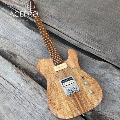 Genuine high-quality Acepro electric guitar, carbonized maple wood, abalone shell inlaid, entry-level TELE