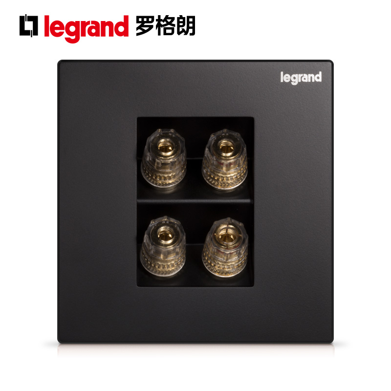 TCL Roglang Switch Socket Panel Comfort Carbon Black Binary Sound Four Columns Sound Socket 86 Type