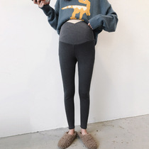 Pregnant womens leggings plus velvet thick winter pregnant womens pants double warm and cold slim and thin all-match pregnant womens pants