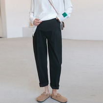 Pregnant Woman Pants Spring Autumn Out of Loose Big Code Casual Pregnant Women Pants High Waist Comfort Tovenant Slim Straight Drum Long Pants