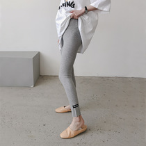 2019 new maternity clothes Korean version of pit strips pregnant women leggings belly pants slim and thin feet close-fitting bottoming