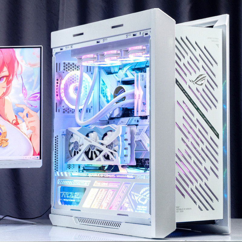 (New Sun God) Asus Rog Sun God Full Set White Gaming Pc Water-Cooled Computer with 5080 Graphics Card