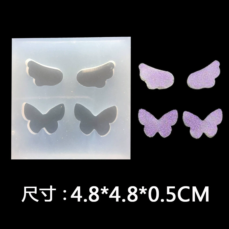 Pha lê tự làm Epoxy uv Epoxy Mini Wings Moon Stars Crown Hand Stud Vòng cổ khuôn khuôn silicon hình thú