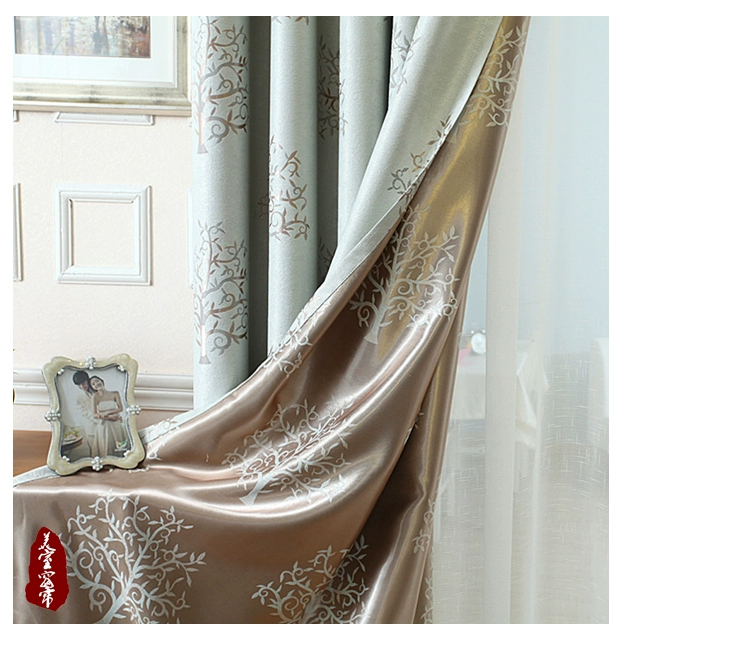 Rèm vải phong cách châu Âu đầy đủ che bóng phòng khách phòng ngủ nghiên cứu cửa sổ dày lên tùy chỉnh hoàn thành rèm vải - Phụ kiện rèm cửa