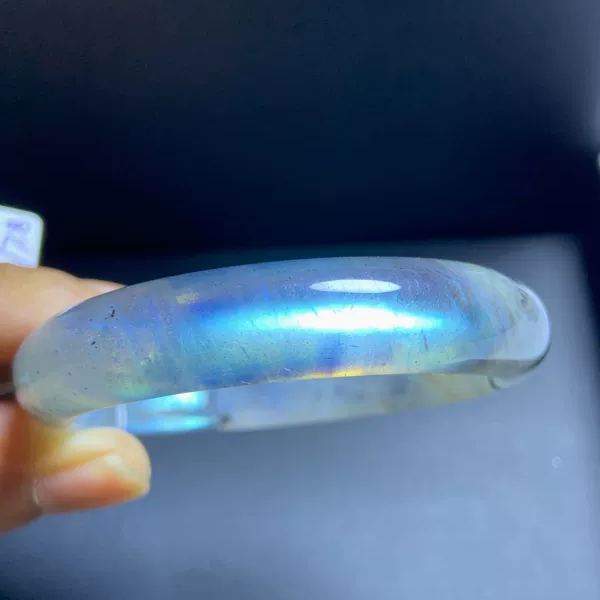 Natural Crystal Labradorite Bracelet, Ice-Clear Body, Gray Moonlight Blue Light, Rainbow Light Moonstone Bracelet, Blue Moonlight Bracelet