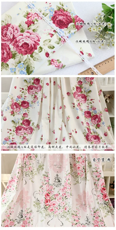 Bông twill vải bông vườn hoa các loại vải hoa nhỏ vải giường handmade hoa - Vải vải tự làm