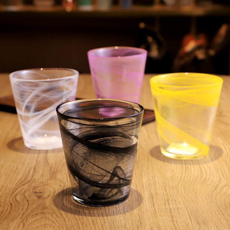 Italian imported colored glass cups Western restaurant cups Juice cups Cafe cold water cups Household cups