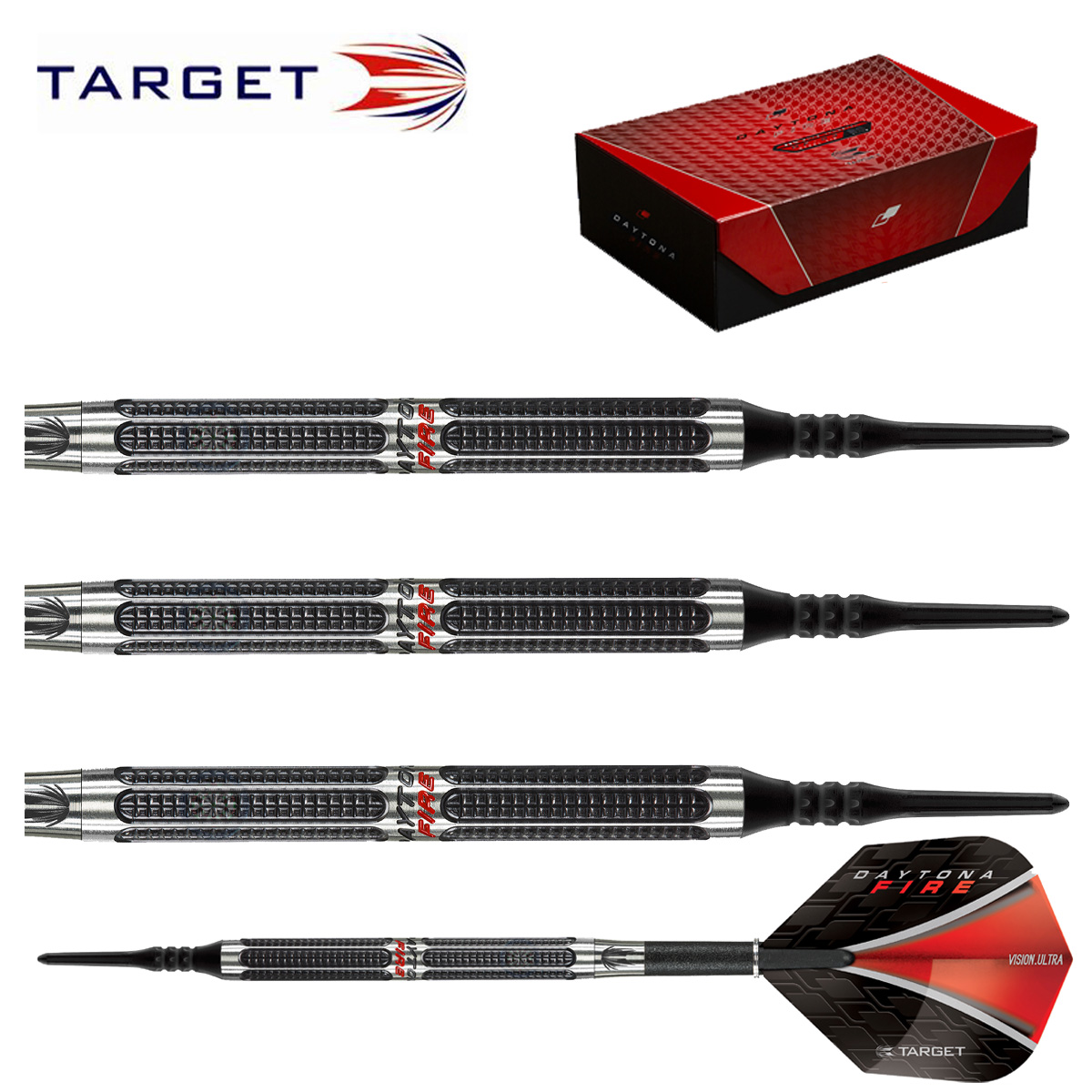 TARGET DAYTONA FIRE series soft tungsten steel flying dart 16 gr 18 gr 20 gr soft straight cylinder tungsten steel dart-Taobao