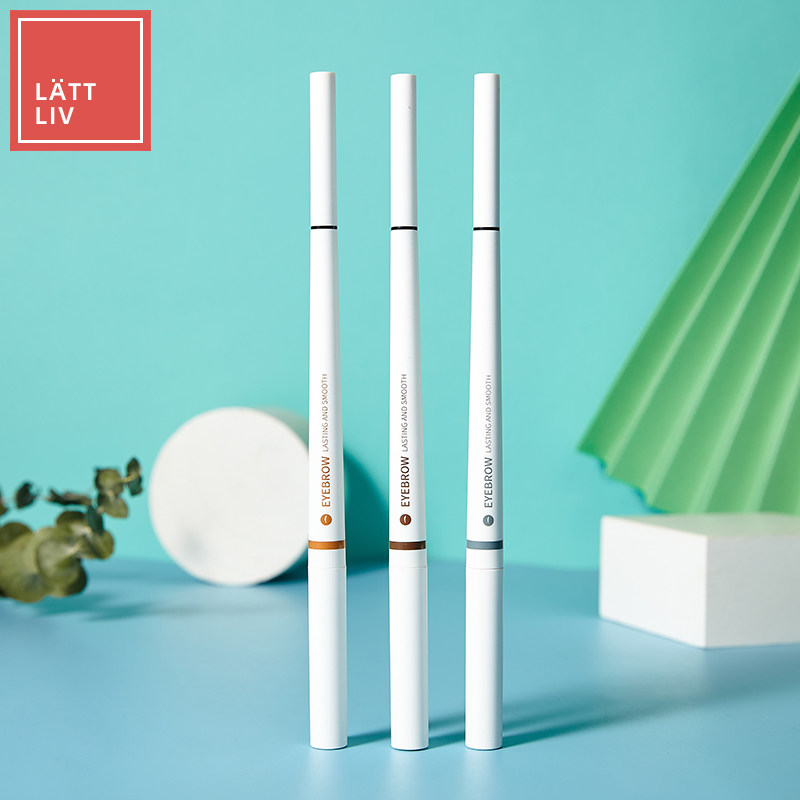 LATTLIV Living without worries Double head Thick Eyebrow Pen Durable Waterproof Sweat-proof beginners are not easy to fall out of colour fainting