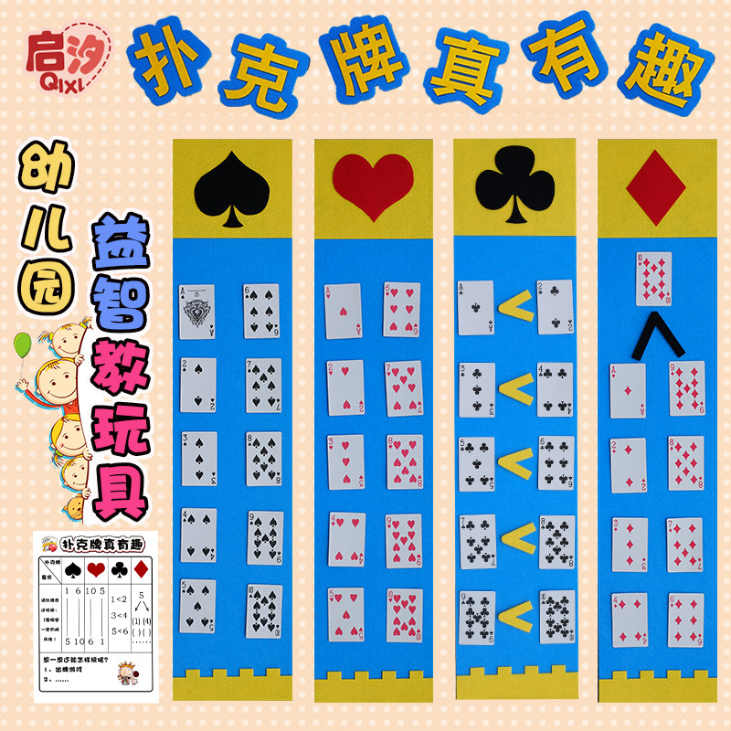 Poker Mathematical Kindergarten Material Kindergarten Material Class Material Small Class Toys Area Angle Toys