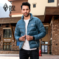 Black ice F8529 outdoor Black Down jacket Winter Sports mens goose down short down jacket lightweight warm