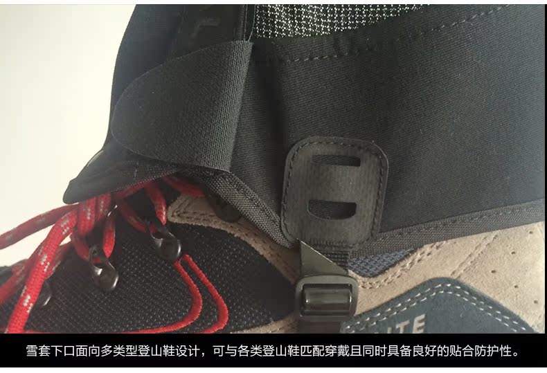 Tinh thể màu đen nam ngoài trời tuyết giày bao gồm sandproof breathable tuyết bao gồm không thấm nước nữ leo núi trượt tuyết tuyết bao gồm chân IG002 003 giày trekking