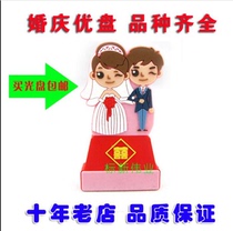  Wedding USB flash drive 8G Bride and groom USB flash drive Wedding creative gift Wedding USB cartoon USB flash drive