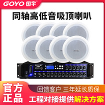 Guoyu G-201 ceiling horn embedded background music ceiling audio shop restaurant supermarket exhibition hall cafe milk tea shop campus radio speaker constant pressure power amplifier