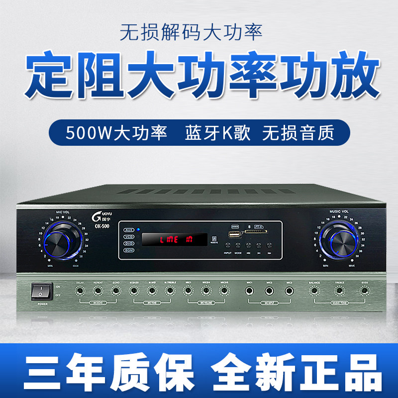 Guoyu Ok-500W Fixed Resistance High-Power Functional Machine for Stage Ktv Speakers Hifi Audio Karaoke Fiber Optic Coaxial