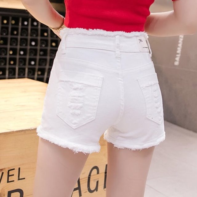 Denim Shorts Women's High Waist Slimming 2024 Summer New Korean Style Thin Loose Large Size High Elastic Hot Pants Trendy