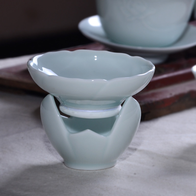 Jingdezhen Private order Shadow Porcelain Filter Tea Filter Tea Leak Filter Funnel Strainer White Porcelain Kung Fu Tea With Zero Fit