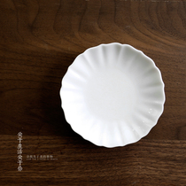 About life about you ceramic coasters Japanese ceramic tea cup holder White kung fu tea set tea mat insulation