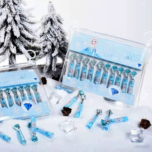 Бриллиантовый синий прозрачный карандаш для принцессы, защитный чехол, «Холодное сердце», 10 шт