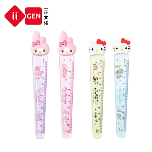 一正 Meliti Kt Cat Straight Ruler's Listers Proparent Scale Clear Little Girl любит рисовать измерение правителя