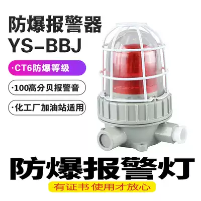 BBJ explosion-proof sound and light alarm 100 dB 24V220VLED signal light IP65 flashing warning light